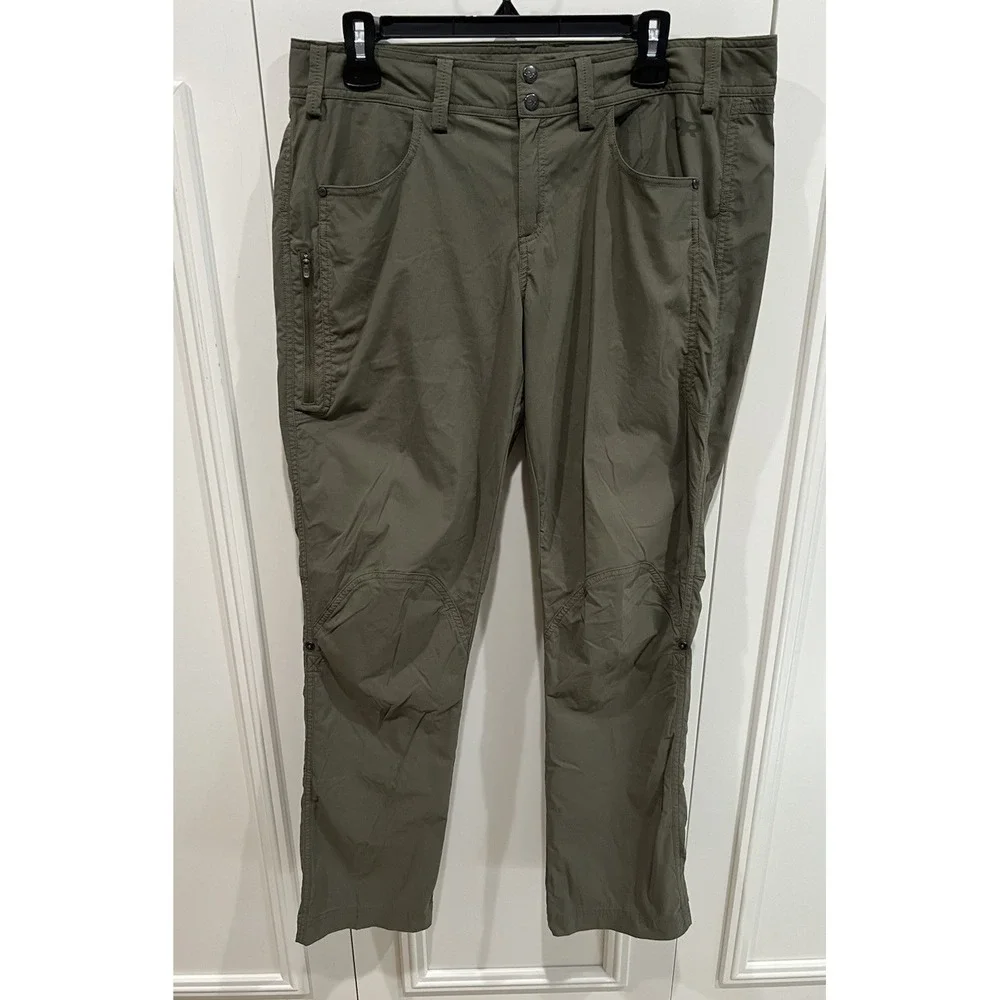 Outdoor Research Women's Kickstep Roll Up Pants Size‎ 12 Green Outdoor Hiking